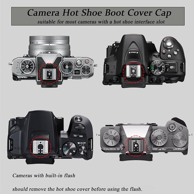 2 Pcs Camera Hot Shoe Boot Cover Cap Protector for Sony Canon Nikon Fuji (Devil)