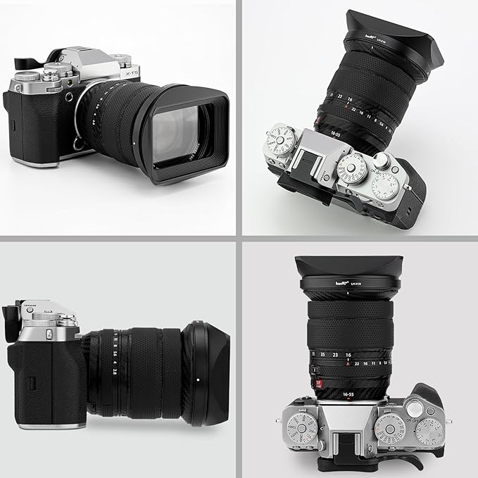 Haoge LH-X18 Bayonet Square Metal Lens Hood Shade with Cap for Fujifilm XF16-55mmF2.8 R LM WR II Fuji Fujinon XF 16-80mm F4 R OIS WR Lens