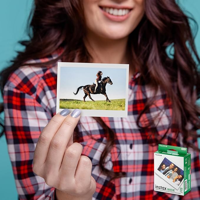 Fujifilm Instax Wide Instant Film Photo Microfiber Cloth – Compatible with Instax Wide 400, 300, 210, and 200 Cameras (60 Prints)