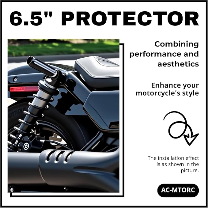 6.5" Upper Shock Mount Frame Sliders Falling Crash Protector Guards Falling Side Protector No Cut Kits for Harley Sportster XL883 XL1200 2004-2022