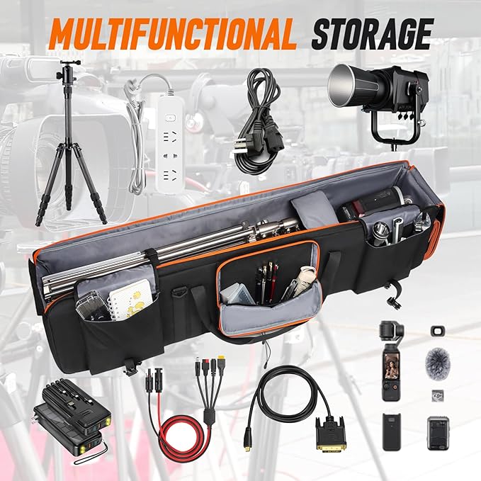 Tripod Carrying Case,Tripod Light Stand and Photography Lighting Kit Bag,Photo Studio Equipment Large Carrying Bag with Removable Padding (40 * 9.8 * 9.6in)