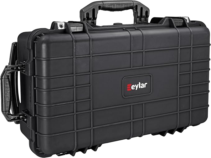 Eylar 22" Rolling Carry-On Travel Hard Camera Case with Adjustable Padded Divider & Lid Organizer, Waterproof, Shockproof For Equipment, Drones And Cameras, TSA Standard