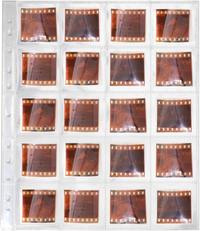 50x eTone Archival Storage Sheets 135 35mm Negative Page Preservers (50X135) 20 Separator Bags per Page.