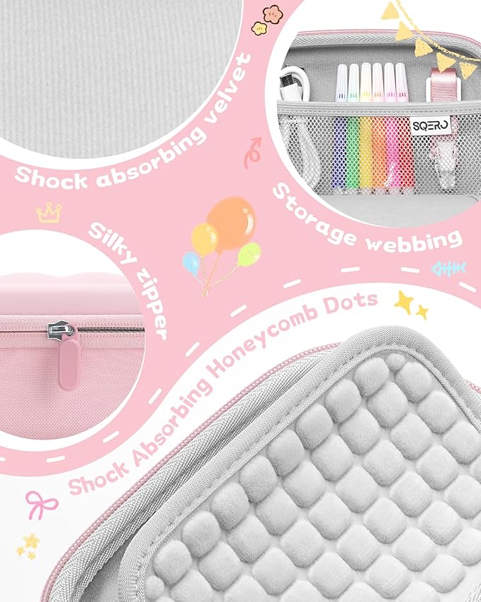 Kids Camera Instant Print Case for ESOXOFFORE, Dylanto, Cimizi,DUDUDRAGON etc - Shockproof Protective Travel Storage Bag with Handle, Cute Gifts for Girls Boys