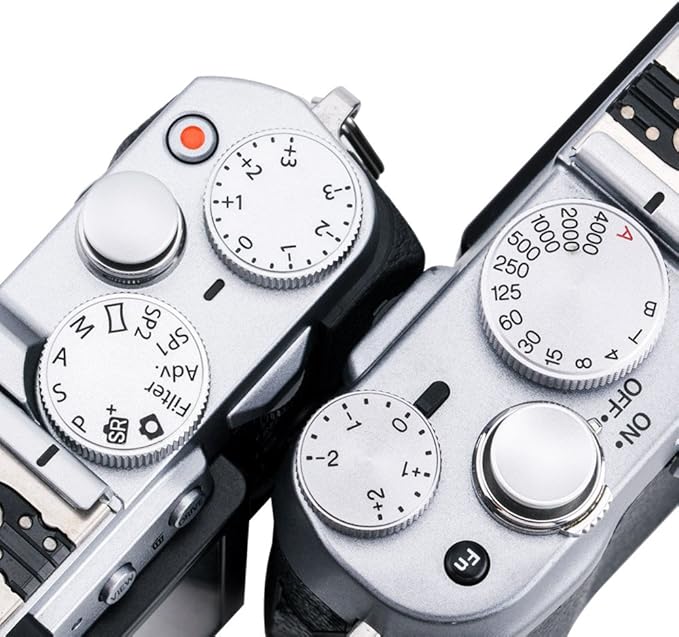 JJC 2-Pack Camera Soft Shutter Release Button for Fuji Fujifilm X100VI X100V X100F X-E5 XE5 XM5 X-T3 X-T4 X-T2 X-T50 XT50 X-T30 III XT30 X-T20 XT20 X-PRO3 Sony DSC-RX1R II RX10 IV III Nikon Zf & More