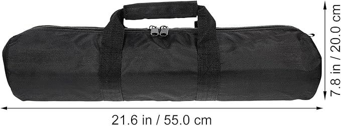 Kisangel Thick Padded Tripod Carrying Case with Shoulder Strap, Waterproof Equipment Carry Bag for Photography, Mic Stand and Light Stand Storage, 55cm X 13cm for Travel and Outdoor Use