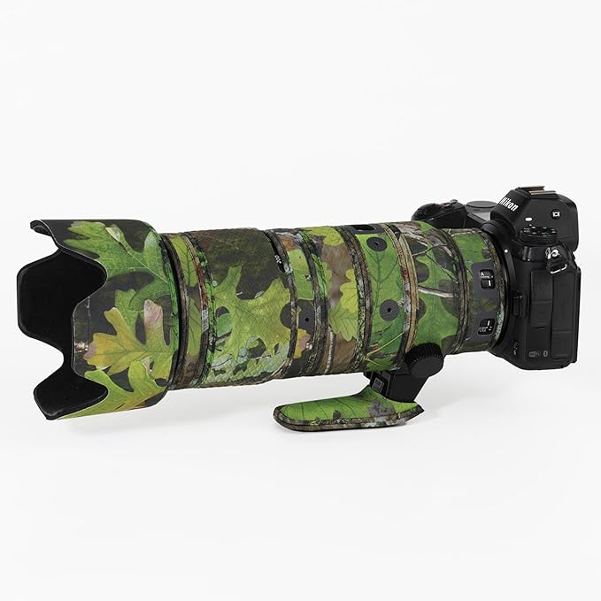 CHASING BIRDS Lens Camouflage Waterproof Coat for Nikon Z 70-200mm f/2.8 VR S Rainproof Lens Protective Cover Version IV (Green Leaf Camouflage, with 1.4X TC)