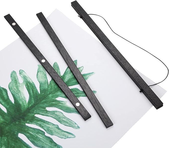WITCOLOR Magnetic Poster Hanger Frame, Black Magnet Poster Frame 12x16 12x18 12x36 for Paintings, Photos, Maps, Scrolls, Picture, Canvas Works and Art Prints
