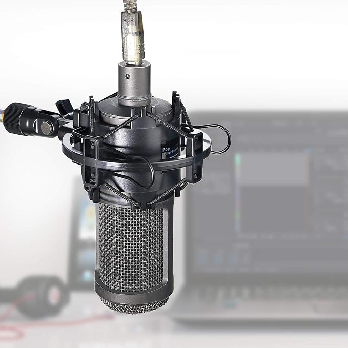 YOUSHARES AT2020 Shock Mount, Microphone Shock Mount Reduces Vibration Noise for Audio Technica AT2020 AT2035 ATR2500 Condenser Mic