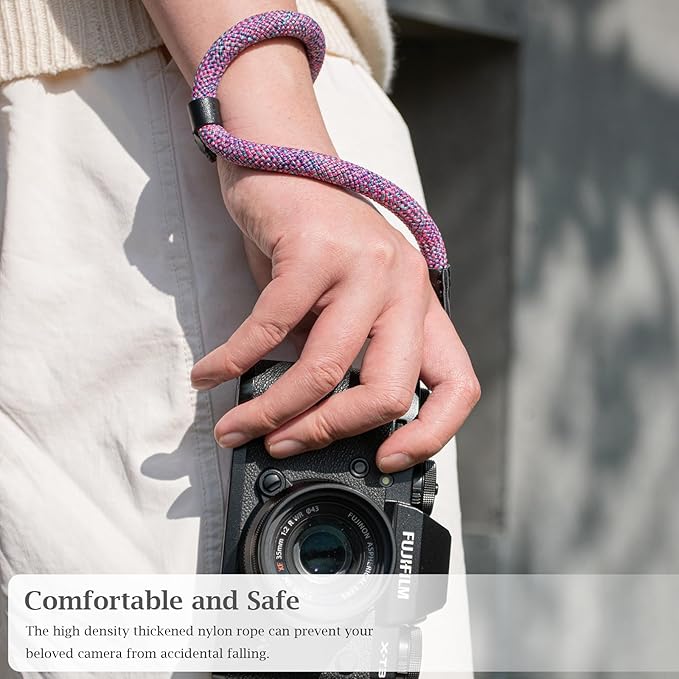 VOVMOEYA Rope Camera Wrist Strap,Camera Hand Strap Compatible with A6400 A6000 A7 IV,for Fujifilm X100V for Nikon Zf Z30 for Canon EOS R6 R7 R8 R10 Camera Wrist Straps for dslr