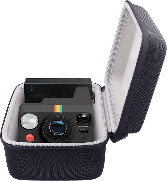 khanka Hard Carrying Case for Polaroid Now 3rd Gen I-Type,Now+ 3rd,Now 2nd,Now+ 2nd Gen,Flip,Originals Now I-Type,Originals Now+,I-2,OneStep+,OneStep 2 Instant Film Camera(Black Case)