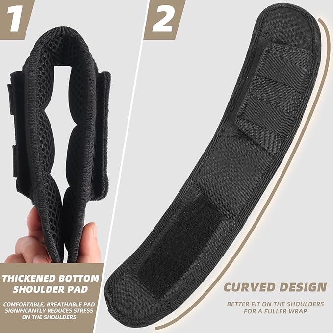 AMYIPO Luggage Duffel Bag Shoulder Pad Laptop Adjustable Shoulder Strap for Duffel Bag Strap Computer Bags Case (Pad - 2 pcs)