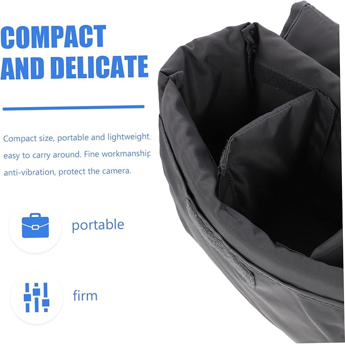 Vaguelly Camera Bag Insert Portable Padded Protective Case for DSLR Cameras Dividers for Compact Design for Backpacks Messenger Bags