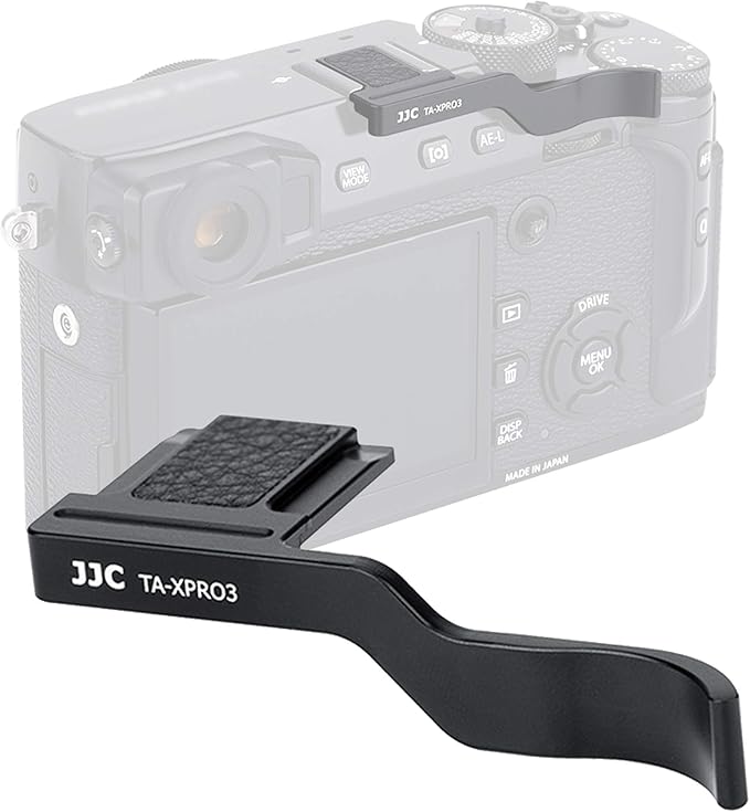JJC TA-XPRO3 Thumbs Up Grip for Fuji X-Pro3 X-Pro2 X-Pro1 Camera, Hot Shoe Thumb Grip Comaptible with Fujifilm XPro3 XPro2 XPro1, Made of Premium Aluminium Alloy, Silicone pad Size 66.128.39mm