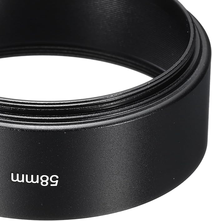 PATIKIL 58mm Lens Hood, Standard Focus Frosted Surface Anti-Reflective Inside Hood for Camera Lens, Black for Nikon, for Fujifilm, for Pentax, for Leica