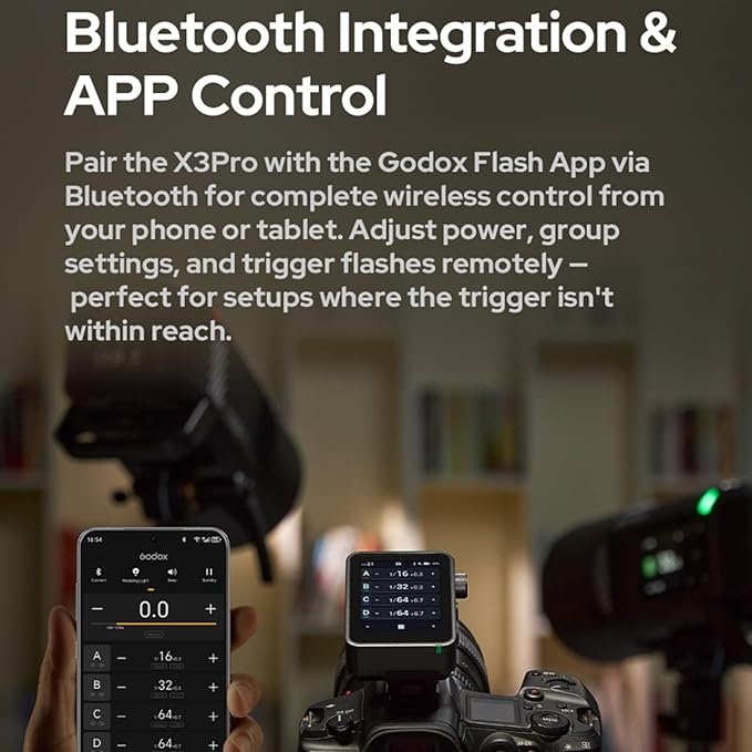 Godox X3 Pro C X3Pro C Touchscreen TTL Flash Trigger for Canon, 2.4G Wireless, 2.4" LCD Screen, Bluetooth Integration & APP Control, Wireless Speedlight Transmitter (Godox X3-C Upgrade)