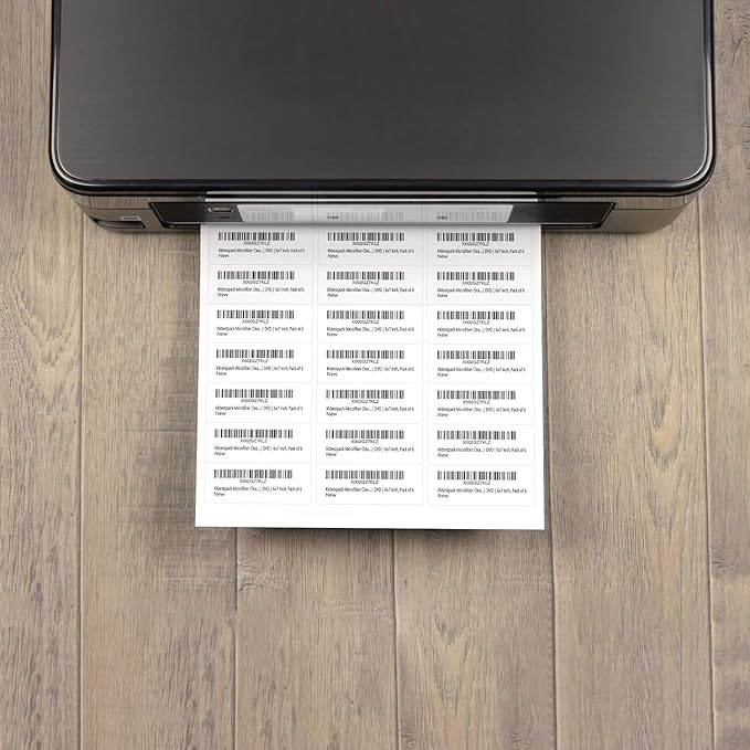 Address Labels for Printer 7500 Labels - 1" x 2-5/8", Mailing, Storage & Pantry Organization, Laser/Inkjet Compatible, 30 Per Page, 250 Sheets
