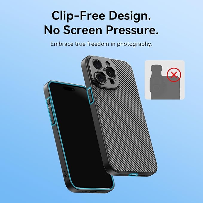 APEXEL 17MM Thread Lens Phone Case Compatible for iPhone 15 Pro, Compatible with All Telephoto Macro Lenses with 17mm Thread Black