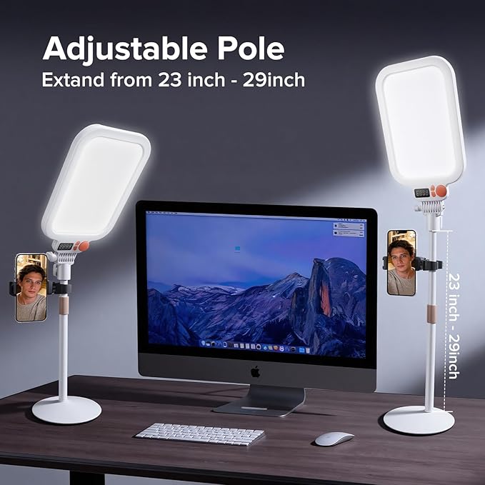 9" Large Ring Light with Stand, 7000K Professional Full-Screen Big Ring Light with Phone Holder, Selfie Light with Remote for Photography, TikTok, YouTube, Live Stream, Makeup