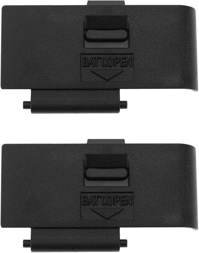 2X Camera Battery Door Cover Lid Snap-On Cap Compatible with Canon EOS 550D Rebel T2i Kiss X4, Black