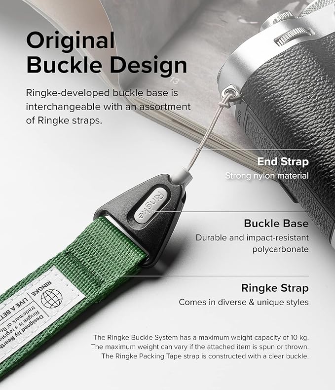 Ringke Shoulder Strap for Camera and Phone Strap, Designed for iPhone 17 Case, Adjustable Sturdy Universal Crossbody Lanyard - Forest