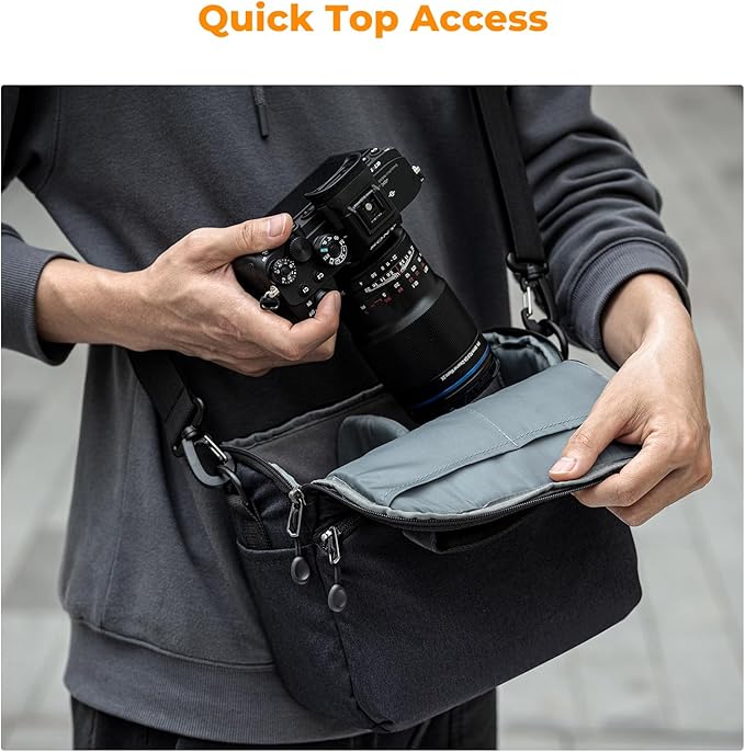 K&F CONCEPT Camera Sling Bag Small Crossbody Camera Case DSLR/SLR/Cute Compact Shoulder Photography Bags for Photographers