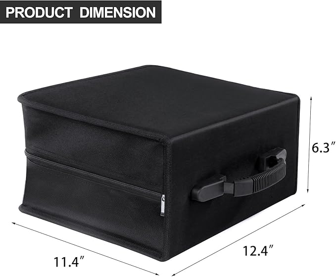 Siveit CD/DVD Case Binder, CD DVD Case Wallet Storage Holder Binder 400 Capacity CD/DVD Disc Case Booklet Album Box (Black binder, Black)