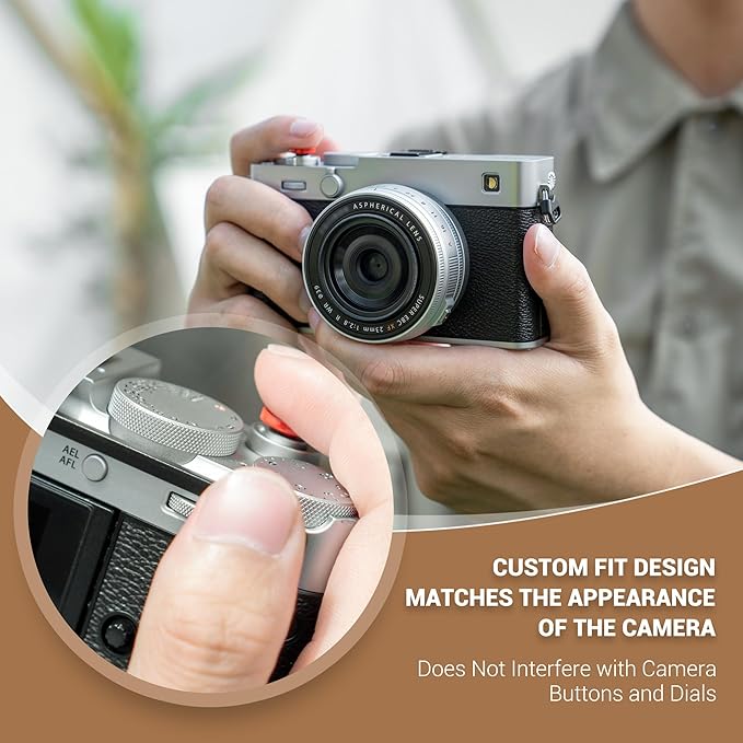 Thumb Up Grip with Shutter Button for Fuji Fujifilm X-E5 XE5 Mirrorless Camera, Aluminum Alloy X-E5 Thumb Grip with Hot Shoe Cover Protector Thumb Rest Support Holder Not Affect The Use of Dial-Silver