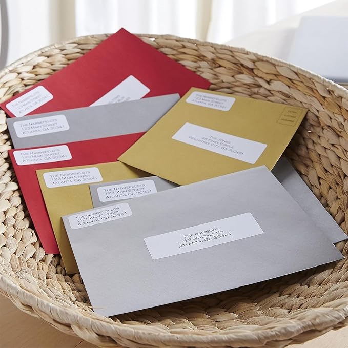 [500 Sheets] 1” X 2-5/8” Printable Address Labels 15000 Mailing Label for Envelopes 30-up Labels White, 5160 8160 Label Sheet for Laser Inkjet Printer