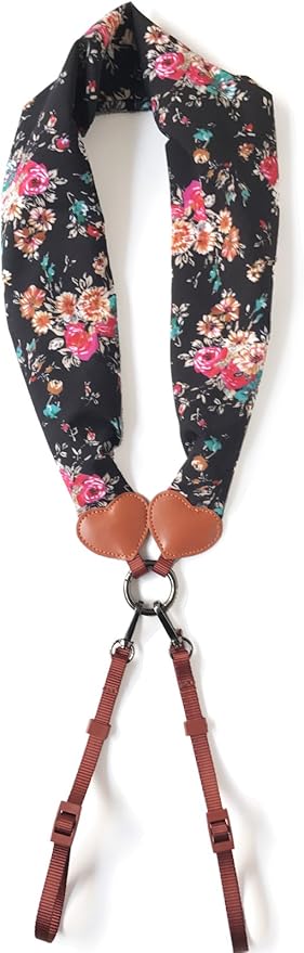 Alled Camera Neck Shoulder Belt Strap, Chevron Scarf Vintage Print Soft Coloful Camera Straps for Women/Men for DSLR/SLR