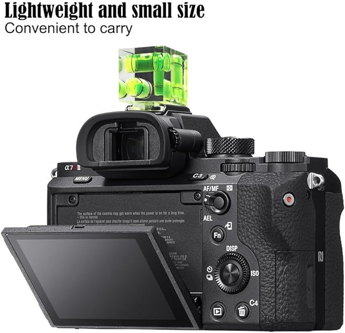 SENHAI Triple 3 Axis Hot Shoe Bubble Spirit Level Compatible Compatible for Canon Nikon Pentax DSLR Camera (2 Pack)