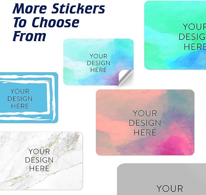 100 Custom Vinyl Stickers - Upload Your own Image, Text, Design, Logo - Personalized Logo Labels for Handmade, Packaging, Bottle, Jars, Candle, Brand Stickers (Sky Blue, 6x4)