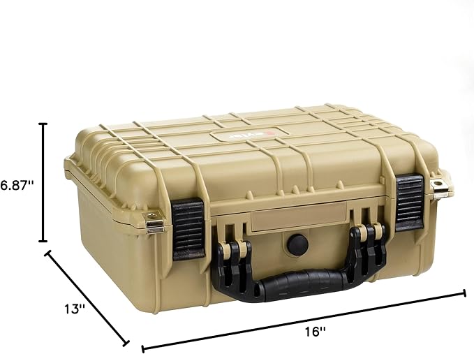 Eylar Hard Gun Case Water & Shock Proof with Foam 16 inch 13 inch 6.87 inch
