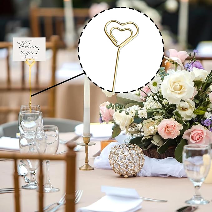 5pcs notepad, wedding supplies, table number holder, paper clip, photo frame, multifunctional table picture holder, metal matchstick extender, jewelry bracelet, necklace bracelet auxiliary tool