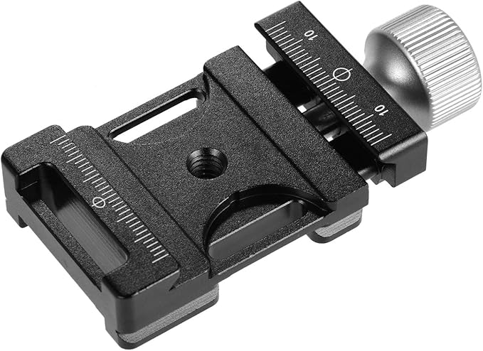 lvifloae 38mm Quick Release Plate Clamp Adapter Aluminum Screw Knob Clamp Compatible with Arca Swiss for DSLR Camera Tripod Ball Head Monopod Stabilizer
