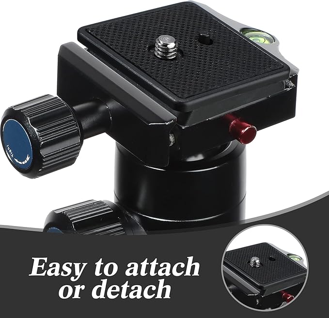 TOODOO 2 Pieces 41mm QR Release Plate Camera Tripod Ball Head Quick Release Plate Replacement Compatible with Ambico V0552 V0554, Sunpak 7500 Pro 7500tm 7575, Kalimar Pro-tech V40