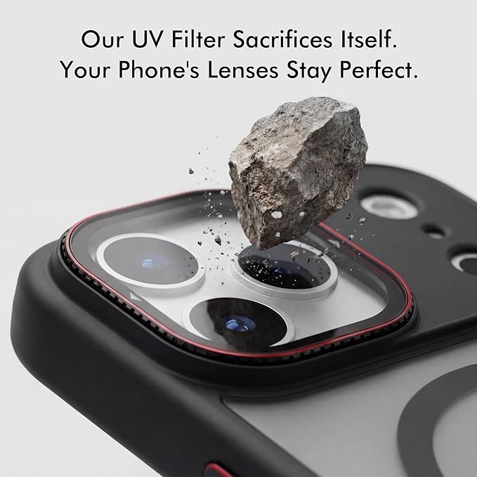 Magnetic UV Filter for iPhone 17 Pro with case | Compatible w MagSafe | Quick-Release System for CPL/ND/VND/(Sold Separately) | Phone Video Lens Accessory Camera Lens Protector for Vlog Live