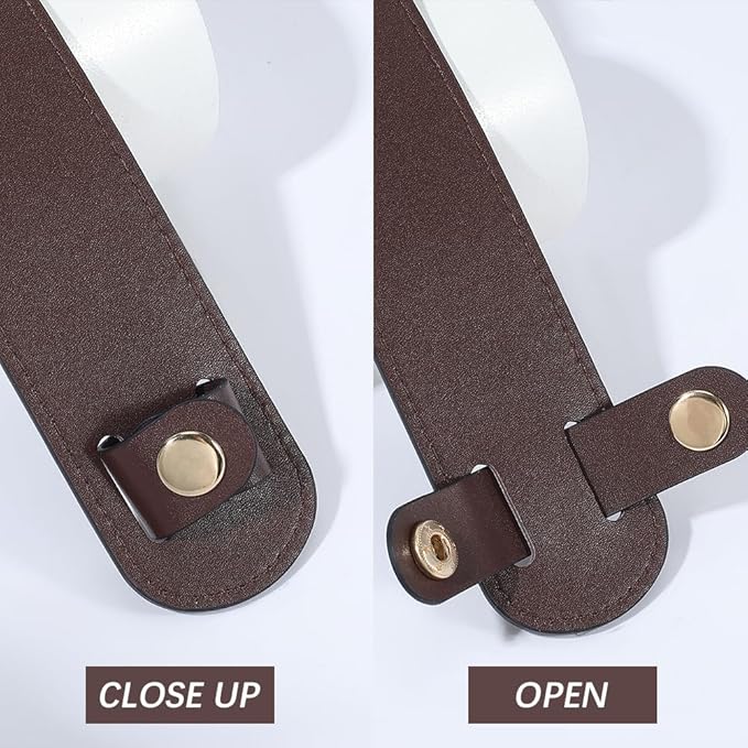 2Pcs PU Leather Strap Pad Bag Shoulder Strap Cushion Protector Detachable Handle Wrap Covers for Pressure Relief Messenger Camera Purse Tote Backpacks Handbags Coconut Brown 9x3.9 Inch