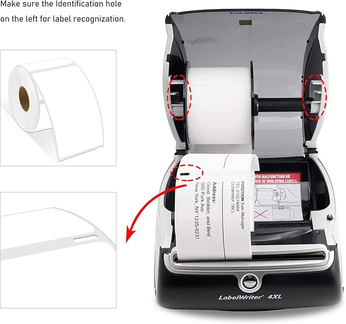 Compatible for DYMO 30256 Direct Thermal Shipping Labels 2-5/16" x 4" Perforated LW Large Mailing Address for Labelwriter 450, 450 Turbo, 4XL Printers-10 Rolls/3000 Labels [NOT FIT 550 & 5XL]