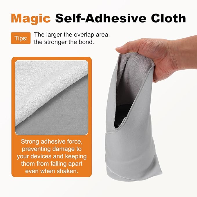 PATIKIL 14" x 14" Camera Protective Wrap, Magic Self-Adhesive Cloth Anti-scratch Lens Pouches for Camera Lens DSLR Phone Laptop, Black