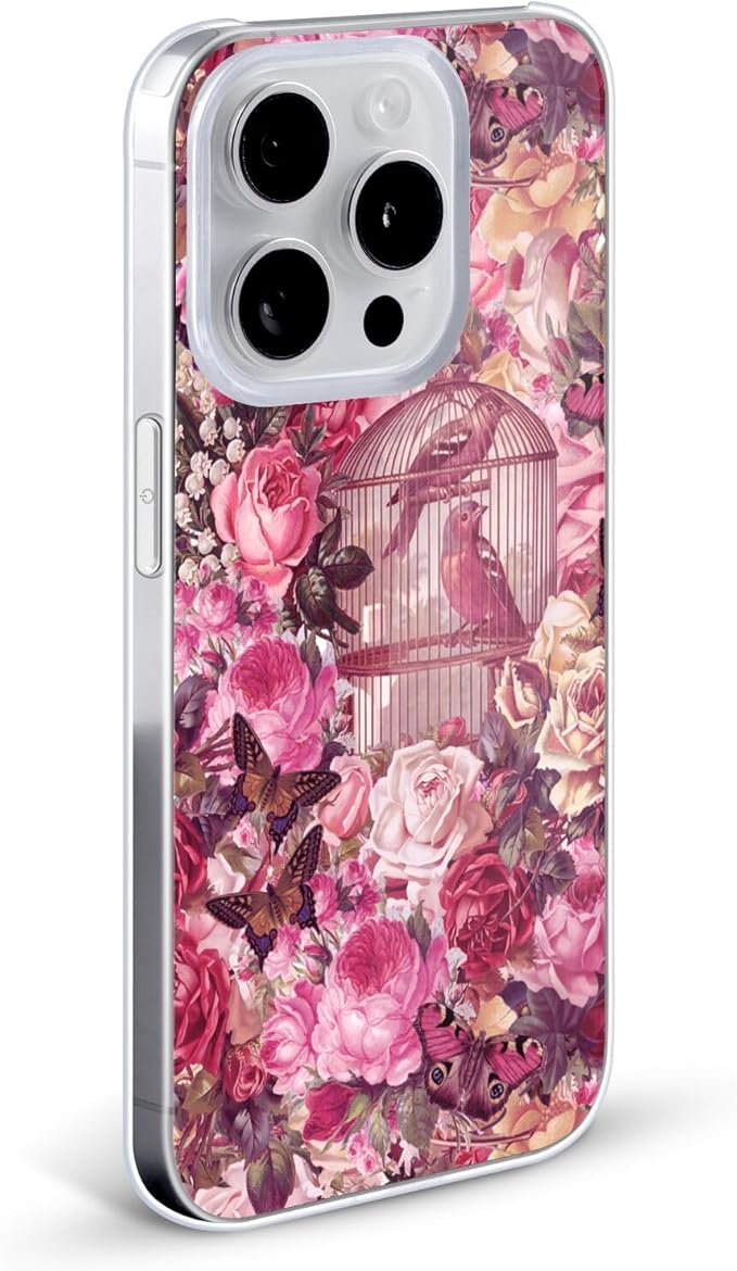 Head Case Designs Officially Licensed LebensArt Vintage Rose Birdcage Patterns 2 Hard Back Case Compatible with Apple iPhone 15 Pro Max