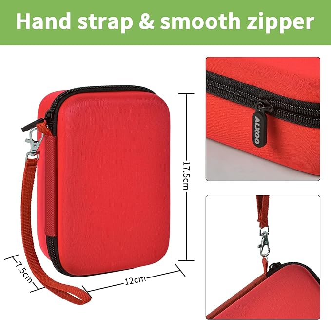 USB Flash Drive Case, SD Card & Memory Stick & Thumb Drives Pouch for SanDisk, for Samsung, Hard Shell Protective Storage Organizer - for IT Admins, Photographers & Film Crews - Box Only- (Red)