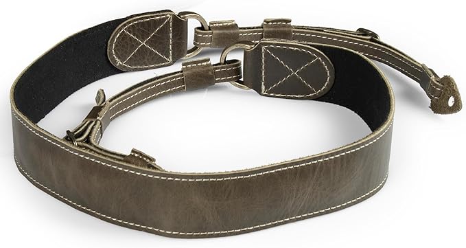 MegaGear Personalized Genuine Leather Camera Strap Custom Engraved DSLR & SLR Shoulder/Neck Strap