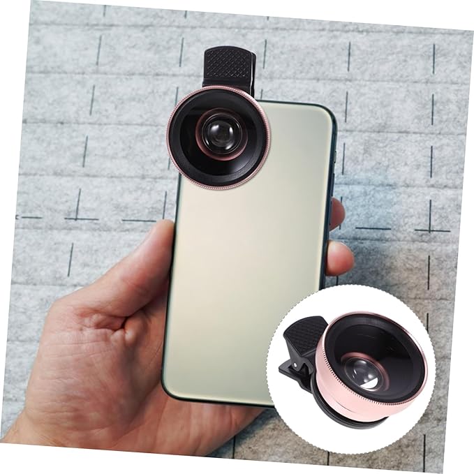 Angoily Clip on Phone Lens Universal Fit for Smartphones High-Definition Macro Wide-Angle Lens 49uv for Eyes Protection