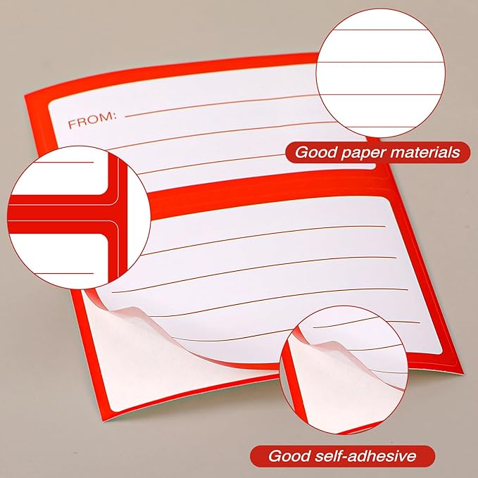to from Return Address Mailing Labels 60 Pcs Blank Self Adhesive Mail Shipping Label 4.5x3.5Inch Postage Guaranteed Stickers Handwriting to/from Address Tags for Package, Gift, Mailing Box, Envelopes