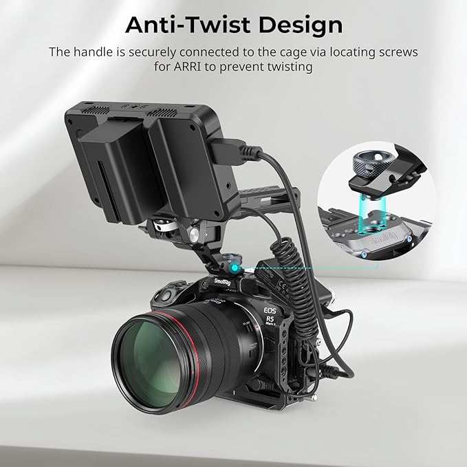 SMALLRIG Top Handle with Record Start/Stop Remote Trigger for ARRI 3/8”-16 Hole, Compatible with Sony A7 III/ FX3/ A6600, for Canon R5II/ R5C, for FUJIFILM X-H2S/ X-T5, for Panasonic S5 II/ GH5