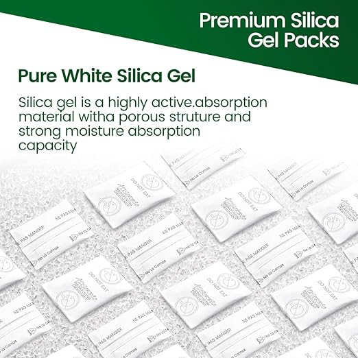 Ink-Free Silica Gel Packets 0.25g, 600 Pack Moisture Absorbers for Storage, Food Safe Humidity Packs, Non-Toxic Desiccant Bags for Food, Tools & Electronics