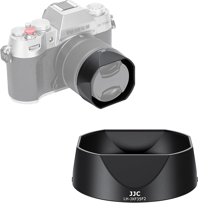 JJC Bayonet Lens Hood Shade for Fuji Fujifilm XF 35mm F2 R WR, XF 23mm F2 R WR, XC 35mm F2 Lenses, XF35mm f2, XF23mm f2, XC35mm Hood, Replaces Fujifilm LH-XF35-2 Lens Hood