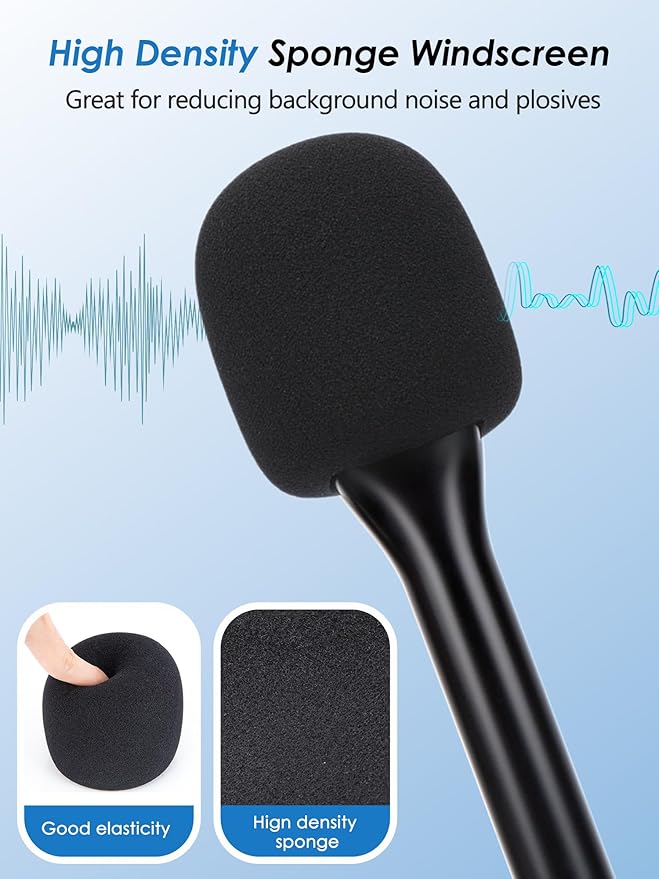 YOUSHARES Handheld Interview Microphone Holder for Hollyland Lark M2 - Iron Magnetic Slide Rail fits Hollyland Lark A1/MAX/150 & Rode/DJI Magnetic Lavalier Wireless Mics