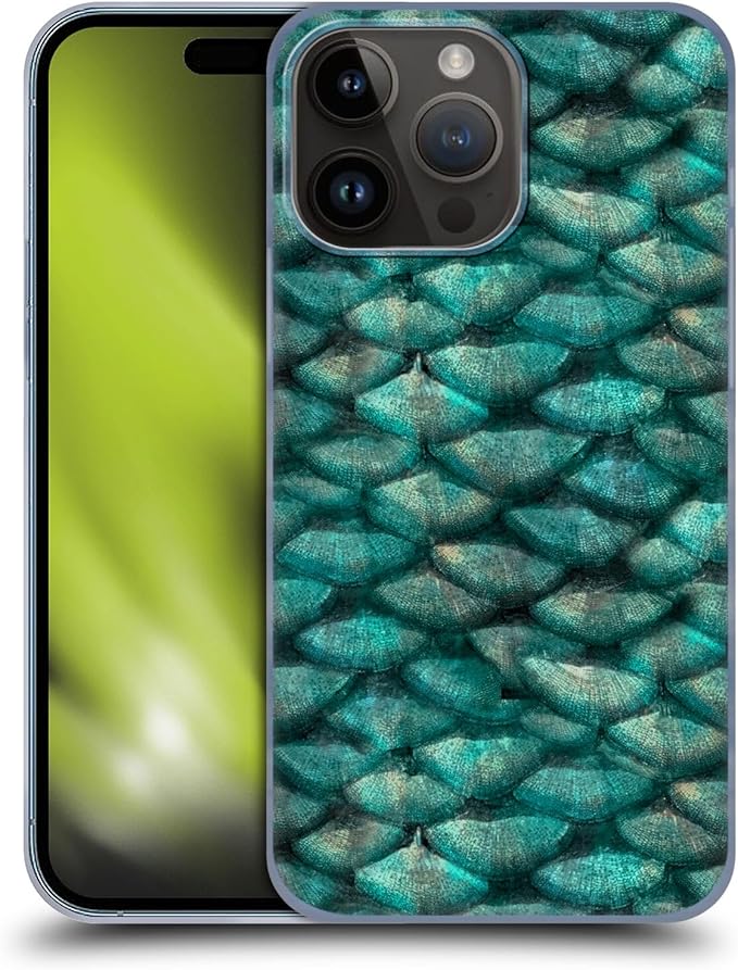 Head Case Designs Officially Licensed LebensArt Teal Mermaid 3 Patterns 2 Hard Back Case Compatible with Apple iPhone 15 Pro Max